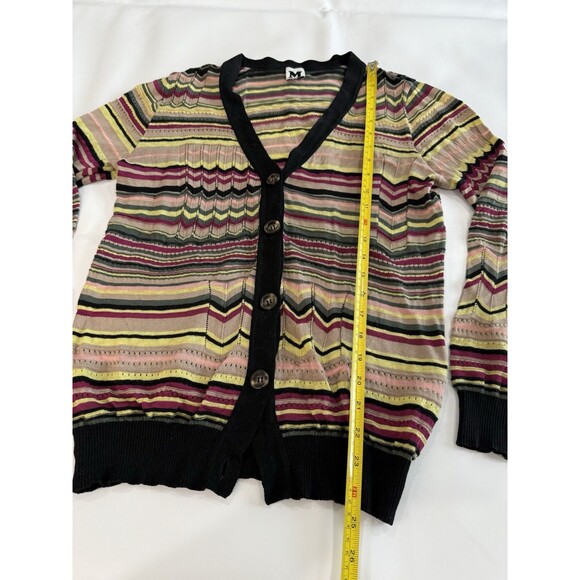 Missoni Sz 10 S/M Fine Knit Long Chevron Zig-Zag Iconic Cardigan Sweater - Picture 12 of 13